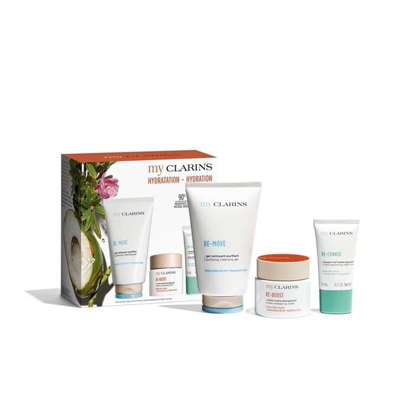 My Clarins Hydration Essentials Set NIB (box has a crinkle product is perfect).